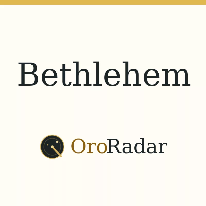 Imagen de Bethlehem con la marca OroRadar