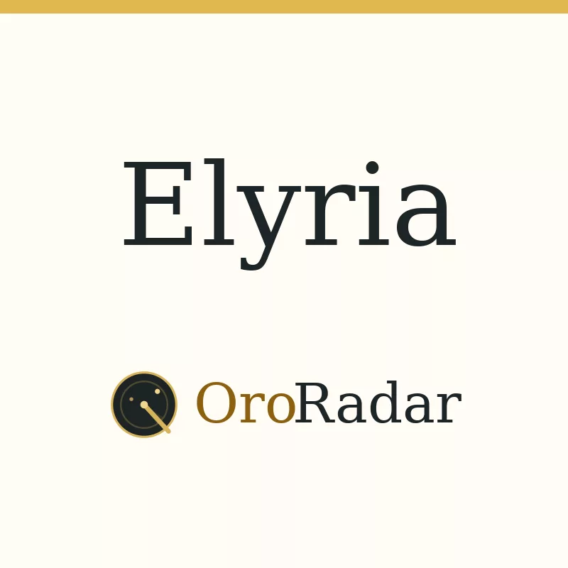 Imagen de Elyria con la marca OroRadar
