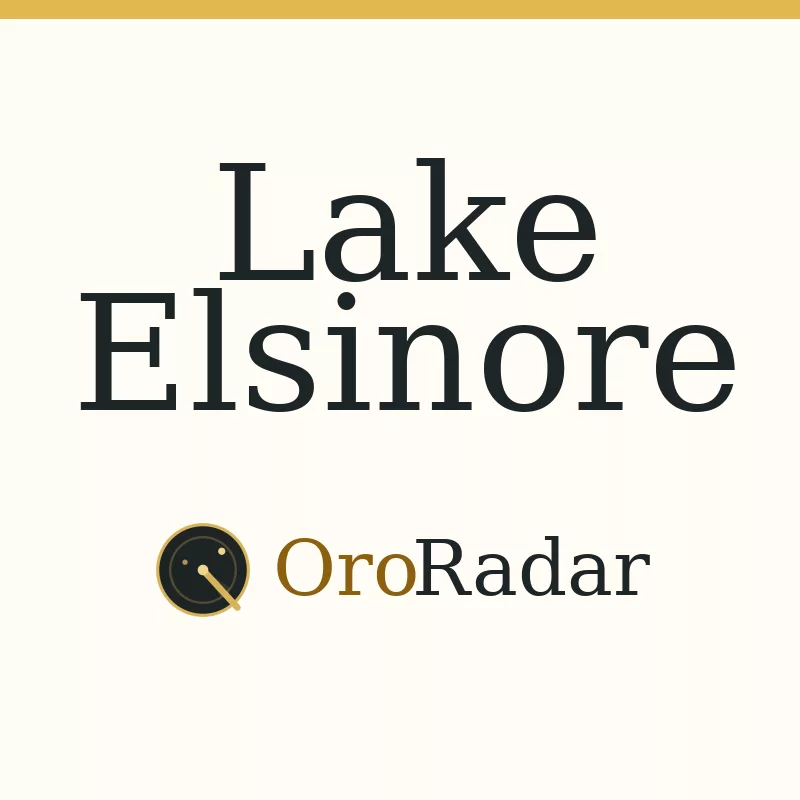 Imagen de Lake Elsinore con la marca OroRadar